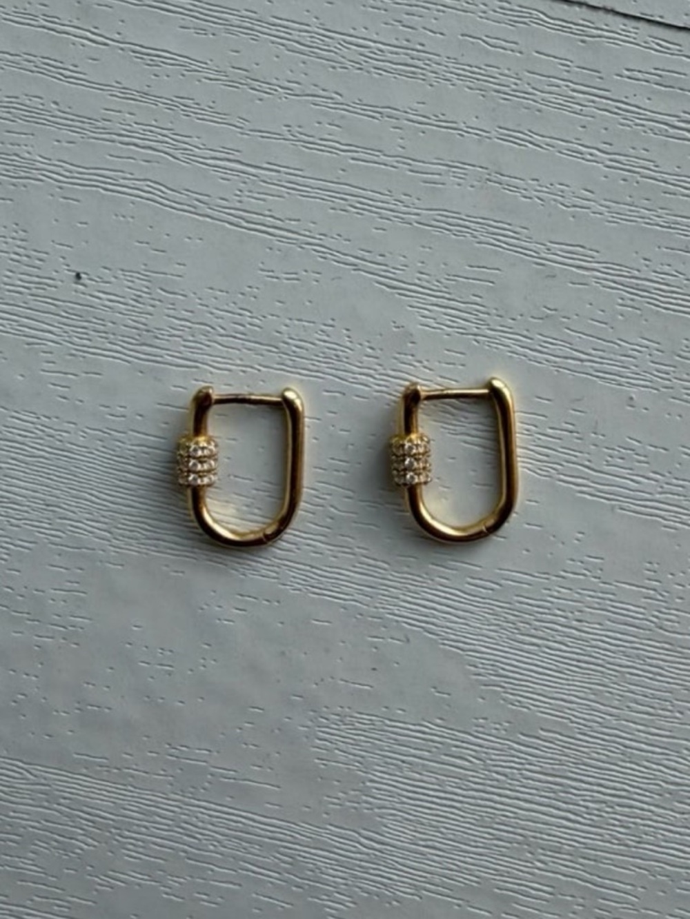 Gold Hoop Huggie Earrings
